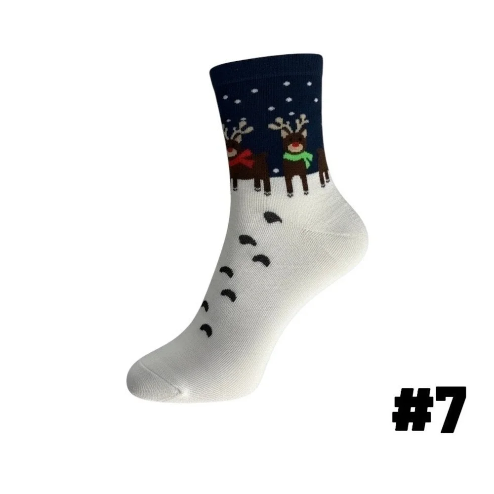Calcetines Navideños Novedad Tallas 5.5-8.5 Unisex Suaves Y Cómodos Paquete De 5